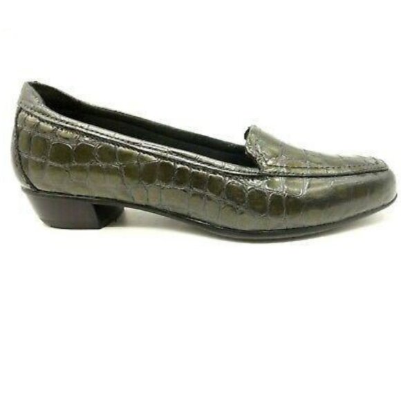 olive green moccasins